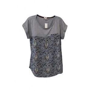Mason & Belle Stitch Fix NWT grey/blue paisley top, large